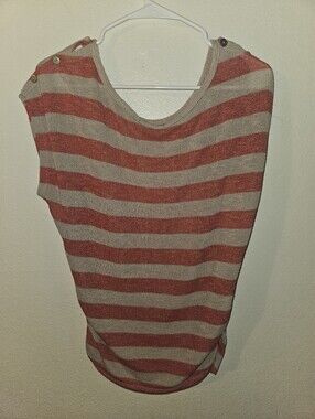 Chris & Carol Womans Striped Top Size M